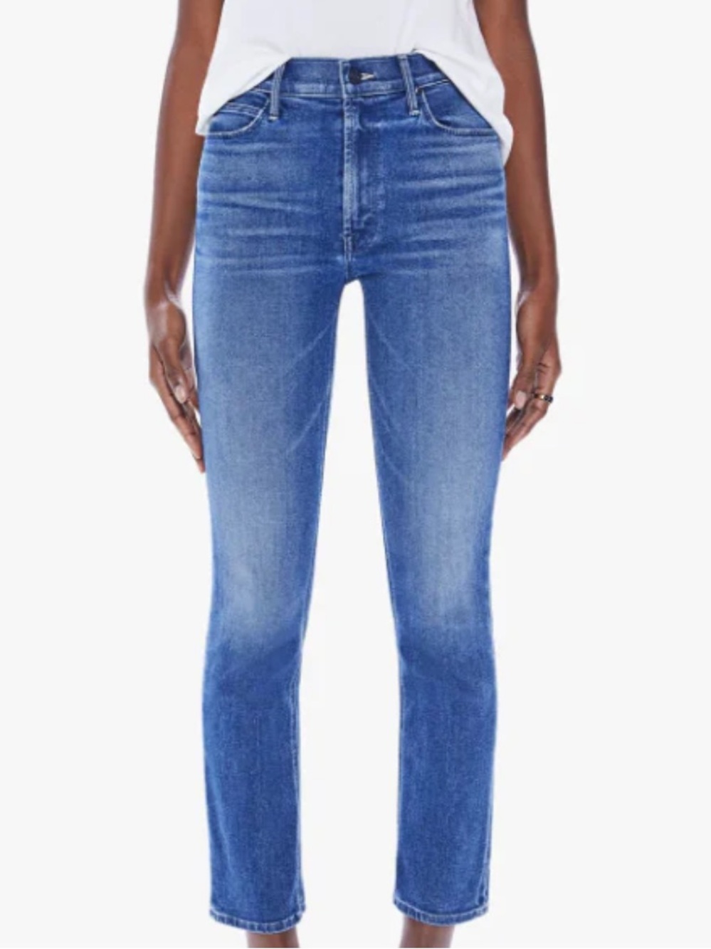 NWT women’s MOTHER mid-rise “dazzler” ankle Straight Leg Jeans, sz 27